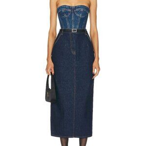 Magda Butrym Denim Midi Skirt